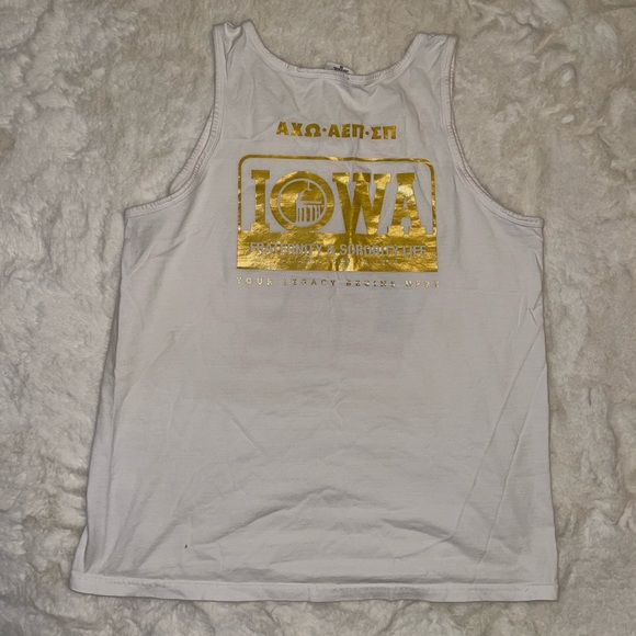 Comfort Colors Alpha Chi Omega/AXO Gold Foil Tank Top - Greek Week - Picture 4 of 4